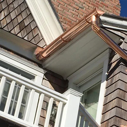 copper gutter installation Greenlawn ny